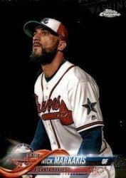 2018 Topps Chrome Update Base Set Nick Markakis #HMT71 card