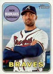 2018 Topps Heritage Base Set Nick Markakis #476 card