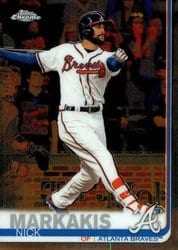 2019 Topps Chrome Base Set Nick Markakis #145 card
