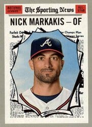 2019 Topps Heritage Base Set Nick Markakis #368 card