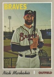2019 Topps Heritage Base Set Nick Markakis #505 card