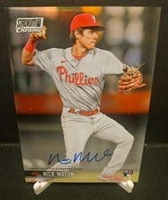 2021 Stadium Club Chrome Autographs Nick Maton #SCCAV-NMA card