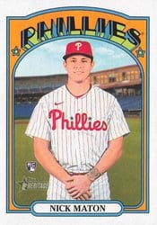 2021 Topps Heritage Base Set Nick Maton #602 card