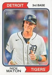2023 Topps Heritage Base Set Nick Maton #705 card