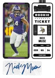 2022 Panini Contenders Base Set Nick Muse #253 card