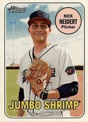 2018 Topps Heritage Minor League Base Set Nick Neidert #142 card