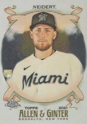 2021 Topps Allen & Ginter Chrome Base Set Nick Neidert #300 card
