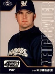 2002 Upper Deck 40-Man Base Set Nick Neugebauer #542 card