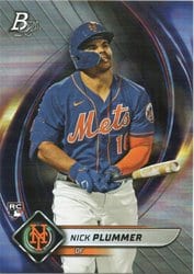 2022 Bowman Platinum Base Set Nick Plummer #72 card