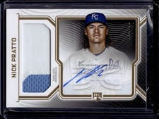 2023 Topps Definitive Collection Rookie Patch Autographs Nick Pratto #DRPC-NP card