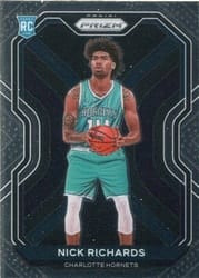 2020-21 Panini Prizm Base Set Nick Richards #253 card