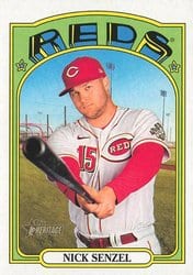 2021 Topps Heritage Base Set Nick Senzel #672 card