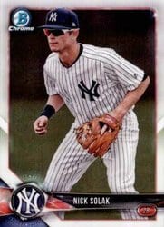 2018 Bowman Chrome Prospects Nick Solak #BCP104 card
