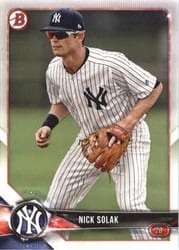 2018 Bowman Prospects Nick Solak #BP104 card