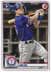 2020 Bowman Base Set Nick Solak #96 card