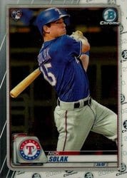2020 Bowman Chrome Base Set Nick Solak #98 card