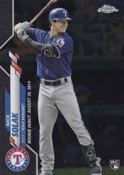 2020 Topps Chrome Update Base Set Nick Solak #U-60 card