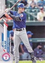 2020 Topps Update Base Set Nick Solak #U-149 card
