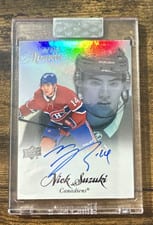 2020-21 Upper Deck Clear Cut NHL Memoirs Nick Suzuki #M-NS card
