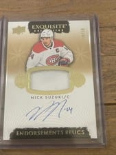 2023-24 Upper Deck The Cup 2023-24 Exquisite Collection Endorsements Relics Nick Suzuki #ER-NS card