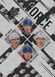 2024-25 SPx Force Nick Suzuki/Cole Caufield/Michael Matheson/Juraj Slafkovsky #SF-SCMS card
