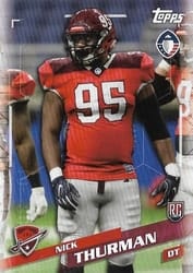 2019 Topps AAF Base Set Nick Thurman #140 card