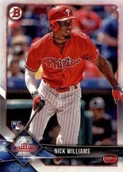 2018 Bowman Base Set Nick Williams #73 card