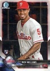 2018 Bowman Chrome Base Set Nick Williams #35b card