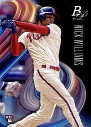2018 Bowman Platinum Base Set Nick Williams #8 card