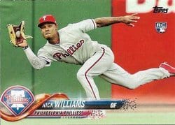 2018 Topps Base Set Nick Williams #226 card