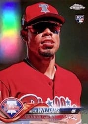 2018 Topps Chrome Base Set Nick Williams #147b card