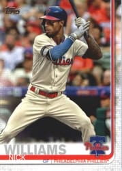 2019 Topps Base Set Nick Williams #543 card