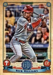 2019 Topps Gypsy Queen Base Set Nick Williams #70 card