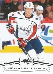 2018-19 Upper Deck Base Set Nicklas Backstrom #185 card