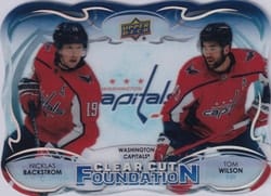 2022-23 Upper Deck Clear Cut Foundations Nicklas Backstrom/Tom Wilson #CCF-BW card
