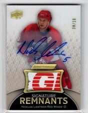 2023-24 Upper Deck Engrained Signature Remnants Nicklas Lidstrom #R-NL card