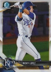2018 Bowman Chrome Prospects Nicky Lopez #BCP195 card