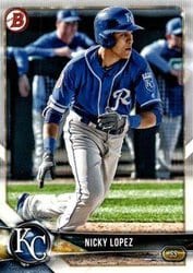 2018 Bowman Draft Base Set Nicky Lopez #BD-54 card