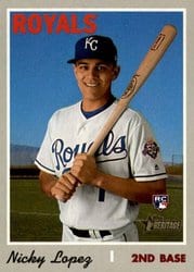 2019 Topps Heritage Base Set Nicky Lopez #542 card