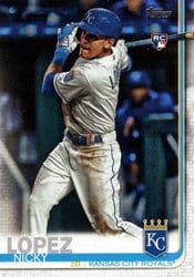 2019 Topps Update Base Set Nicky Lopez #US202 card
