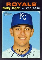 2020 Topps Heritage Base Set Nicky Lopez #305 card