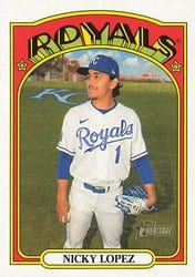 2021 Topps Heritage Base Set Nicky Lopez #429 card