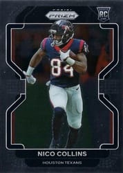 2021 Panini Prizm Base Set Nico Collins #360 card