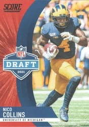 2021 Score NFL Draft Nico Collins #D16 card