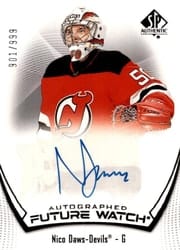 2021-22 SP Authentic Base Set Nico Daws #189 card