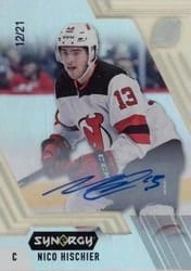 2020-21 Upper Deck Synergy Base Set Nico Hischier #34 card