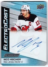 2023-24 Upper Deck Engrained ElectroCast Metal Auto Nico Hischier #EC-36 card