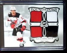 2023-24 Upper Deck The Cup Foundations Quad Jersey Nico Hischier #F-NH card
