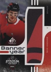 2024-25 SP Game Used 2024 Stadium Series Banner Year Relics Nico Hischier #BYSS-NH card