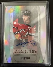 2025-26 SPx Cold Steel Signatures Nico Hischier #CS-NH card